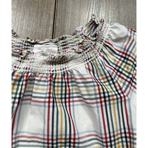 Hanna Andersson Smocked Primary Plaid Dress - Picture 5 of 13